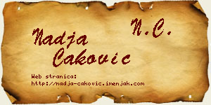 Nadja Caković vizit kartica